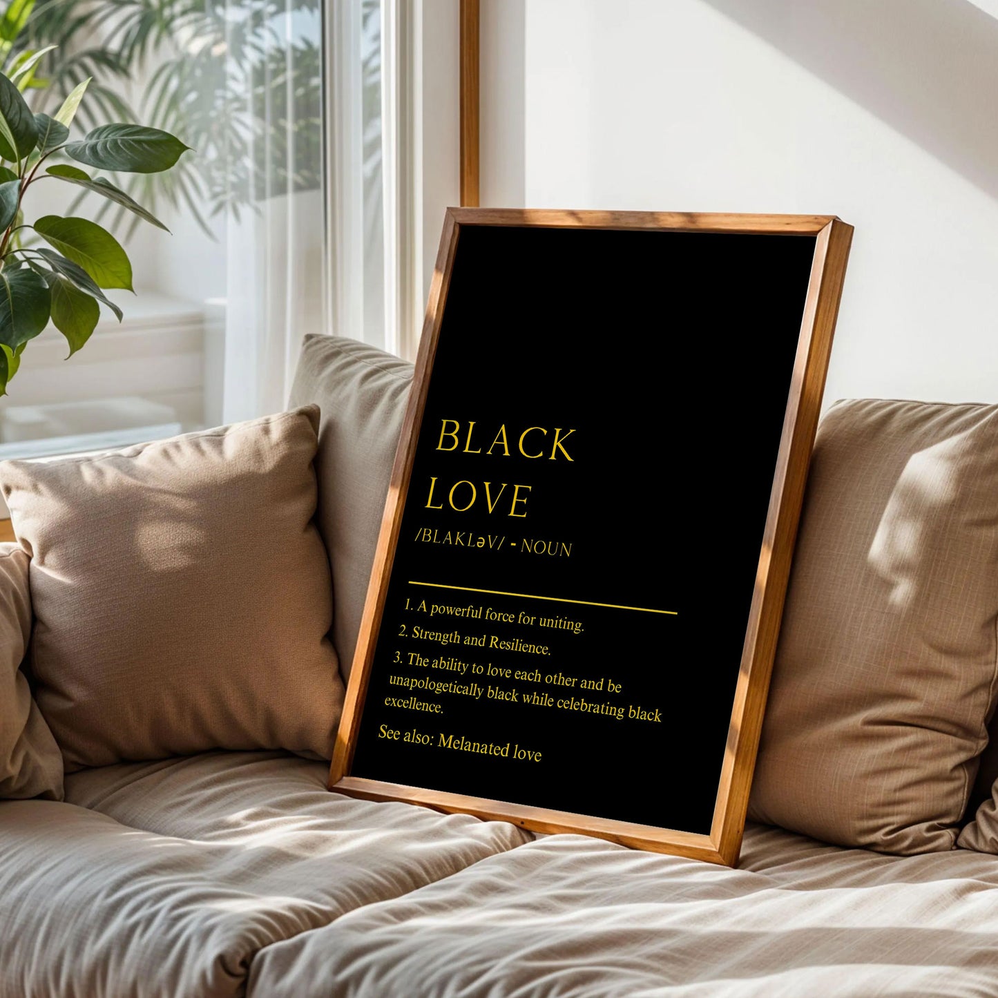 Black Love Quote Wall Art