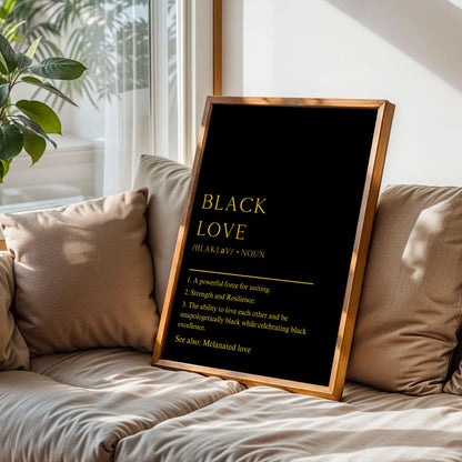 Black Love Quote Wall Art