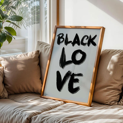 Black Love Quote Wall Art