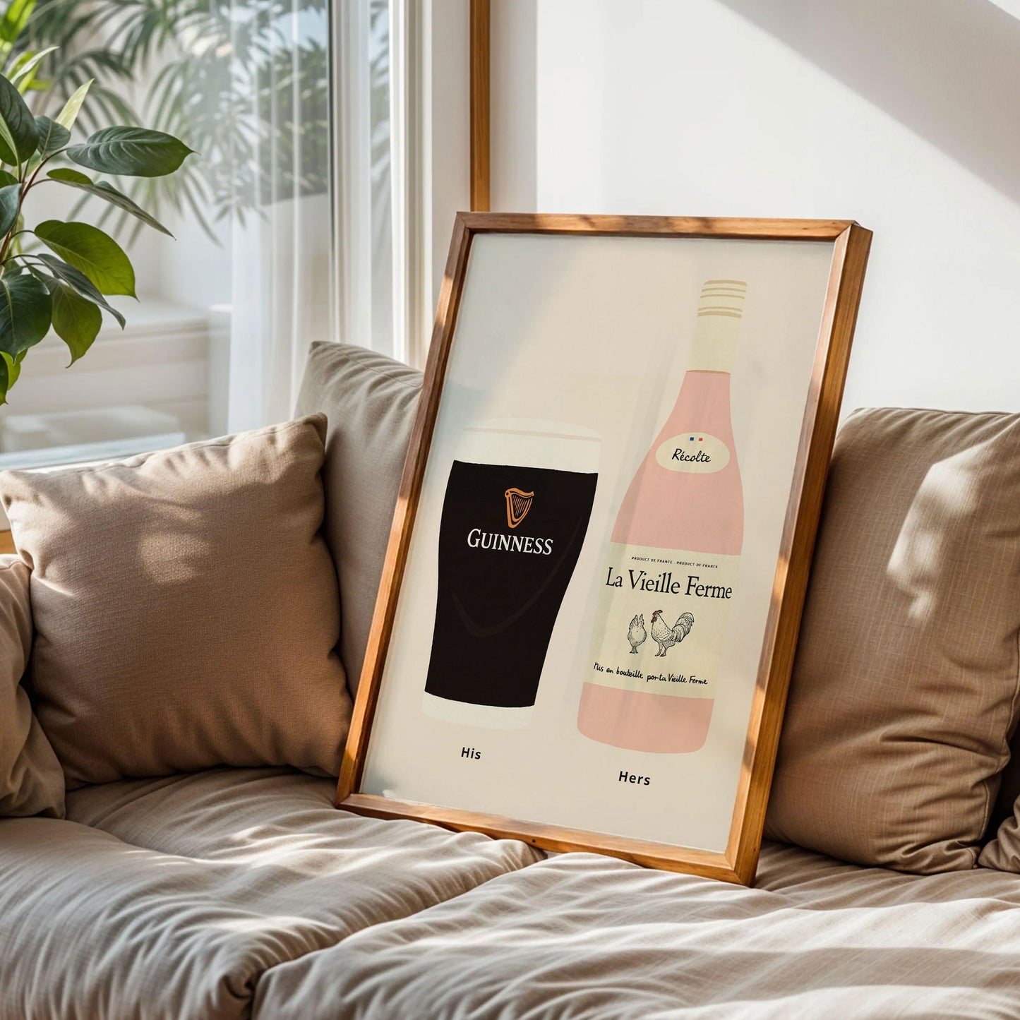 Guinness and Chicken Wine Print