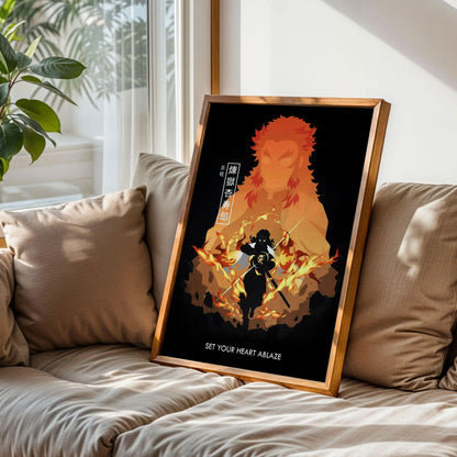 Set Your Heart Ablaze Demon Slayer Poster