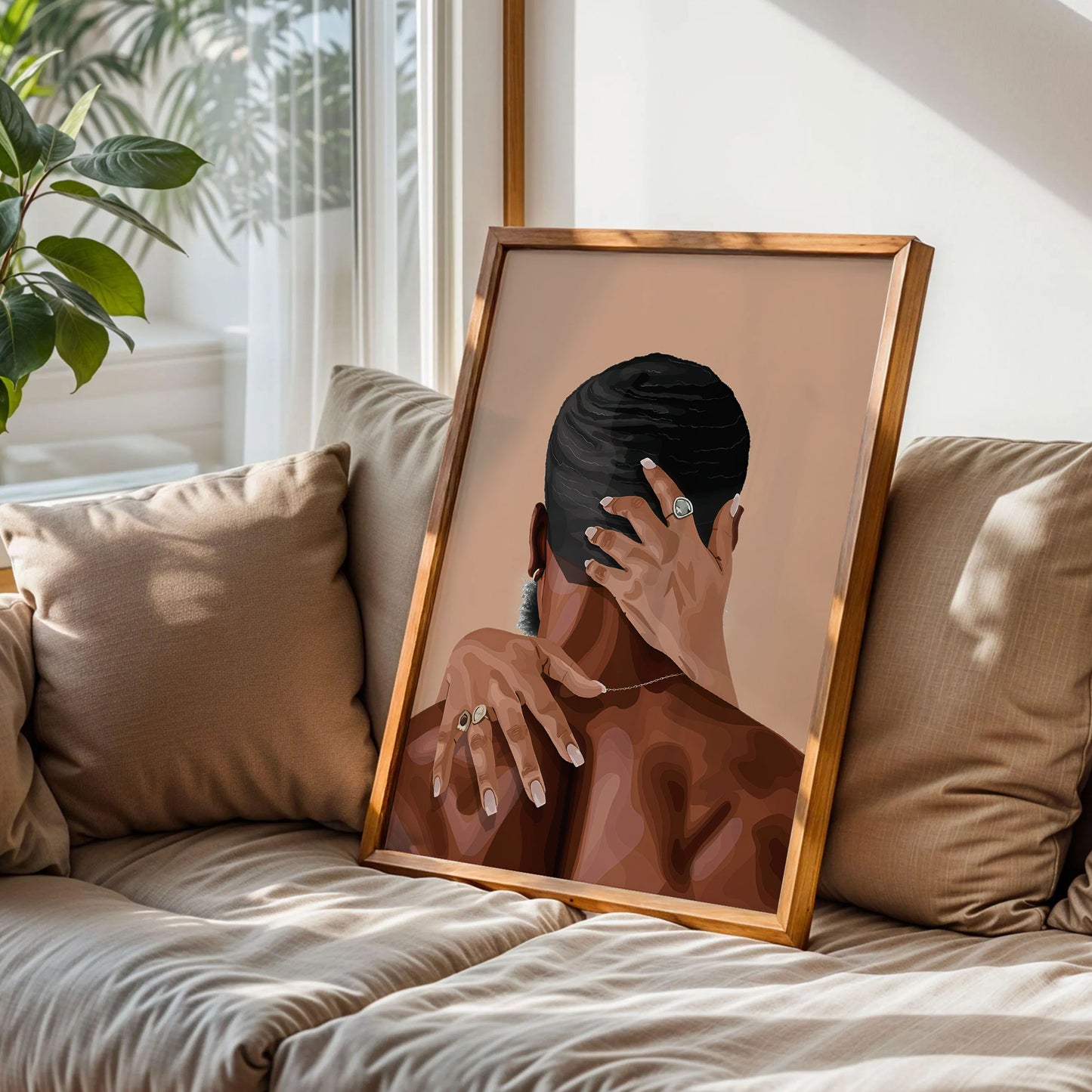 Black Couple Art Print