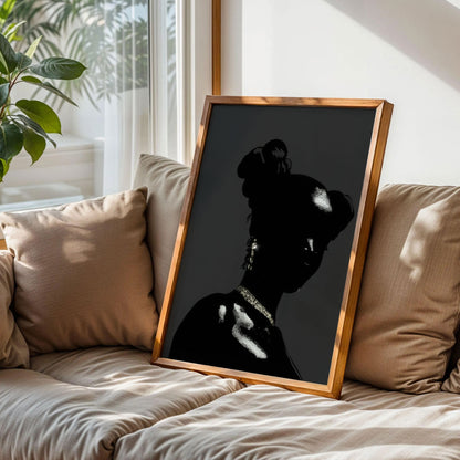 Black Woman Silhouette Art Print
