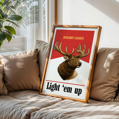 Retro Style Humorous Elk Poster