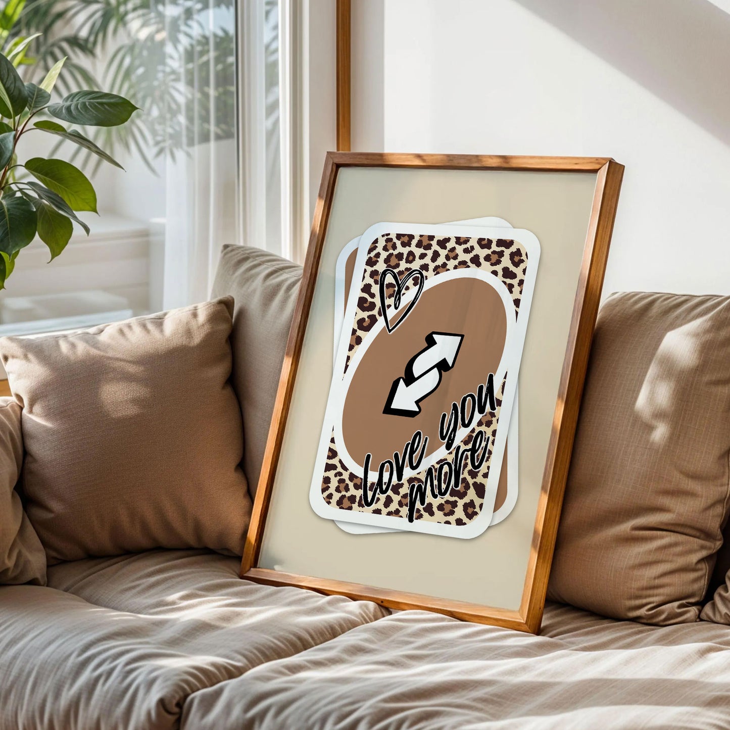 Love You More UNO Card Print
