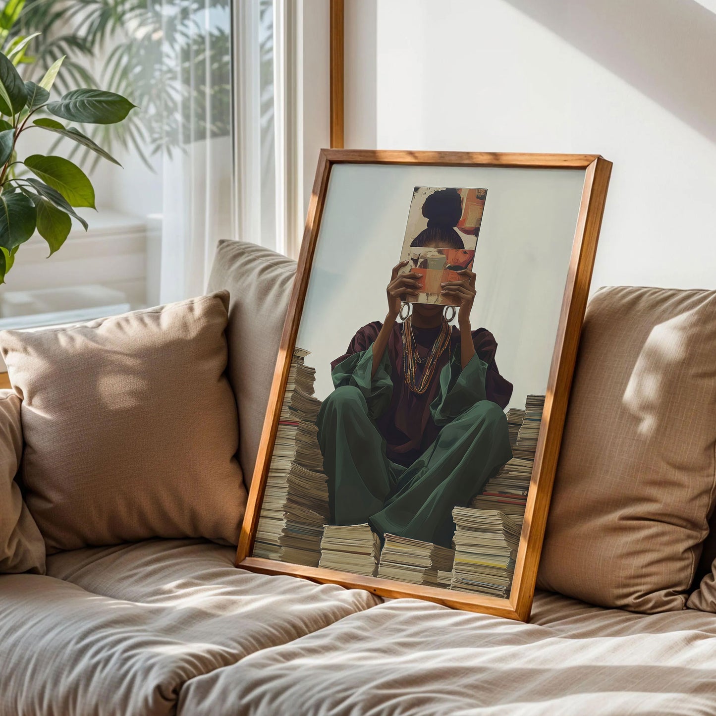 Black Woman With Book Poster