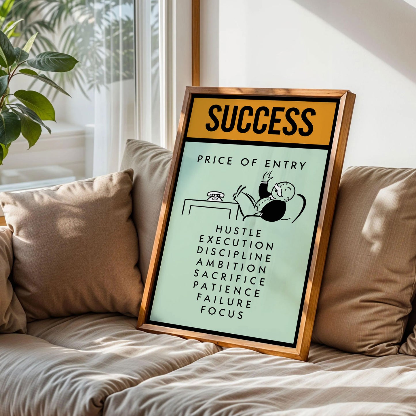 Monopoly Quote Work Decor Motivation Poster