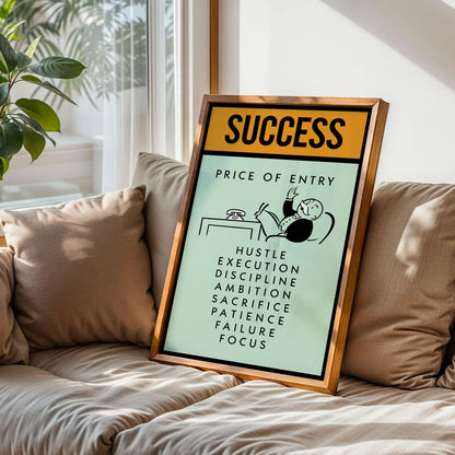 Monopoly Quote Work Decor Motivation Poster