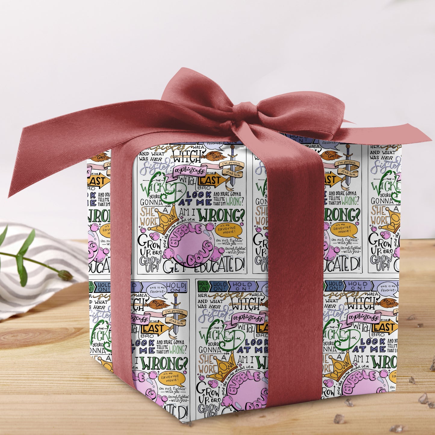 Wizard School Wrapping Paper Shiz Gift Decor