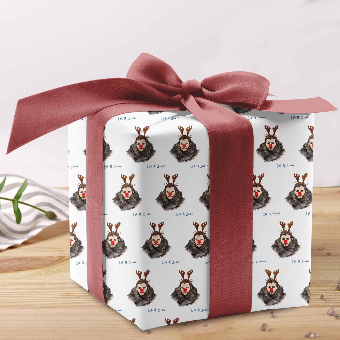 Jon Snow Christmas Wrapping Paper GOT Holiday Gift Wrap