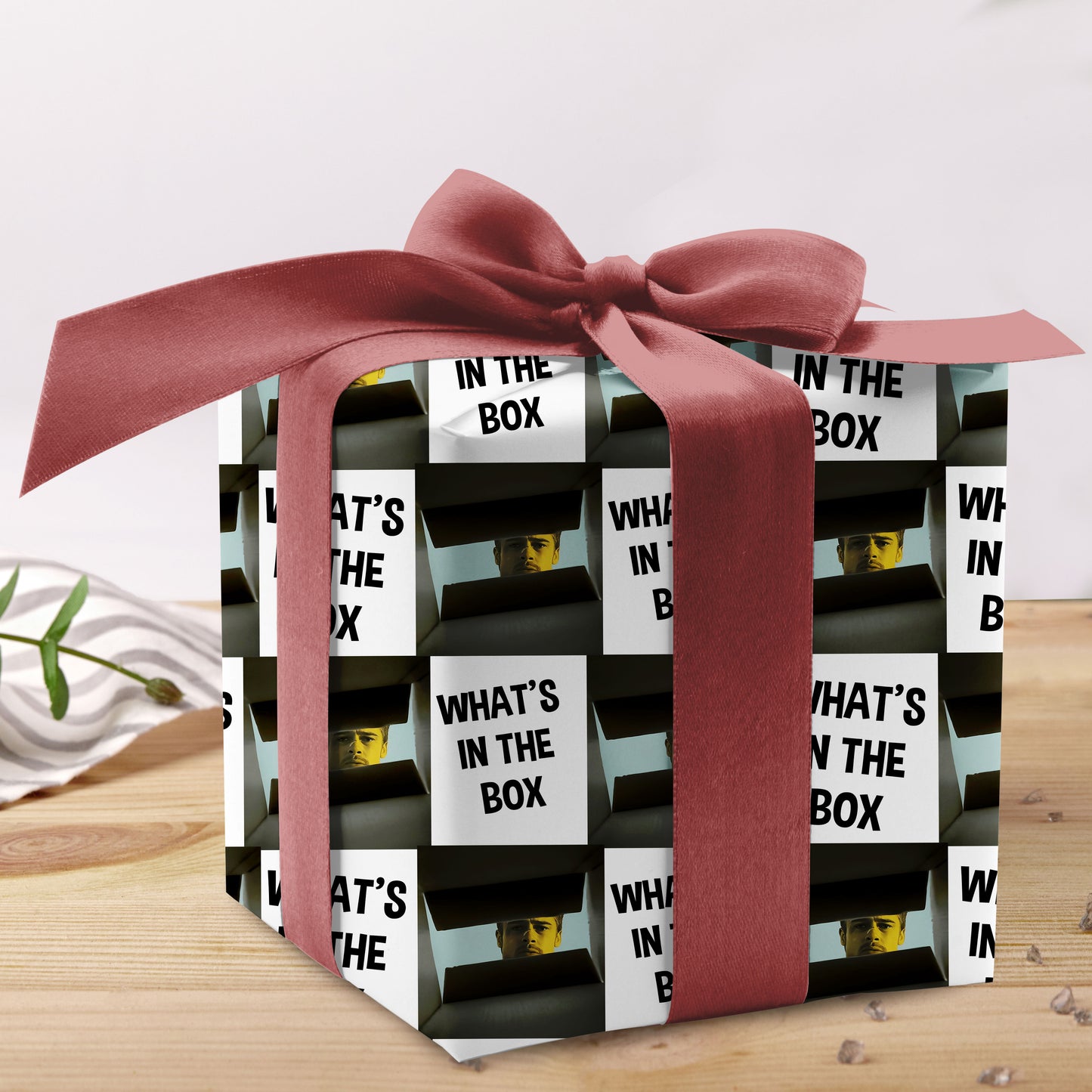Brad Pitt Meme Wrapping Paper Se7en Movie Gift