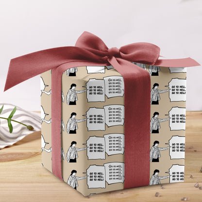 Go To Hell Chainsaw Man Wrapping Paper