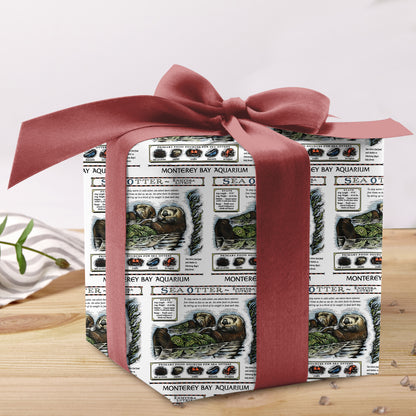 Vintage Otter Wrapping Paper Monterey Bay Gift Wrap