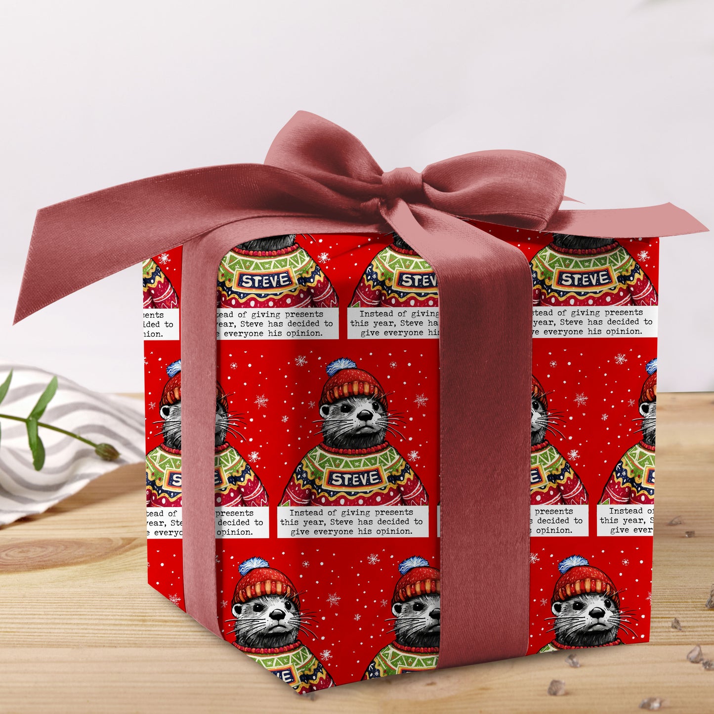 Showgirl Era Otter Wrapping Paper Retro Animal Paper