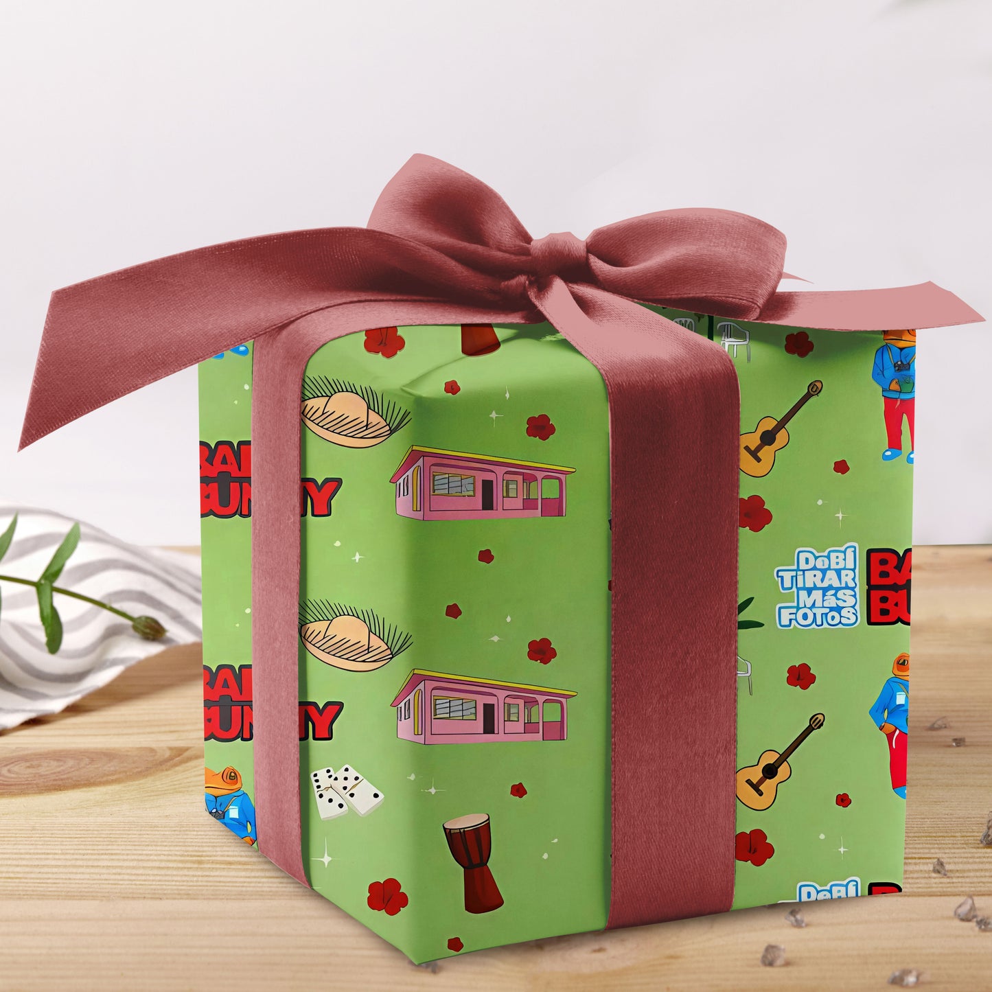 Aesthetic Spanish Quote Wrapping Paper Bad Bunny Style Paper
