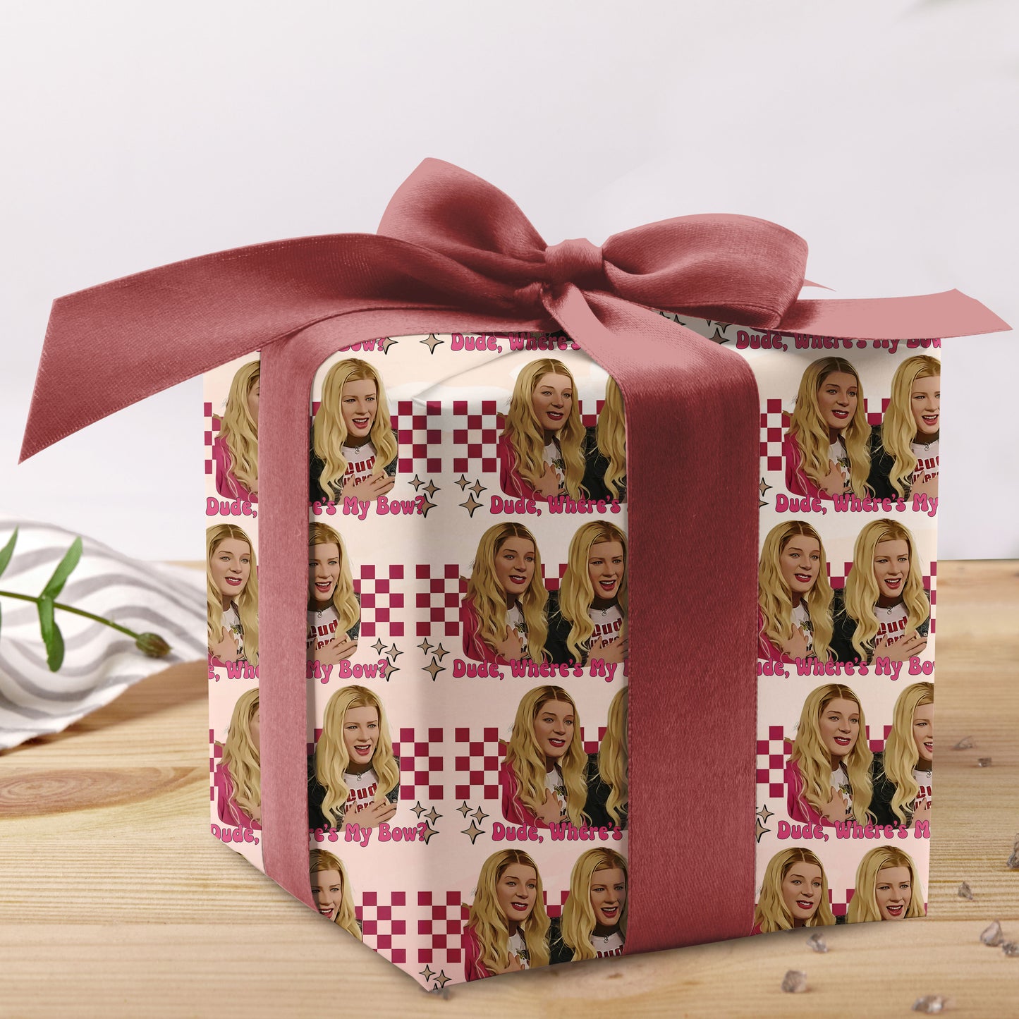 Funny White Chicks Wrapping Paper 2000s Movie Paper