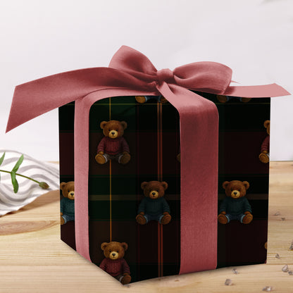Teddy Xmas Wrapping Paper Roll
