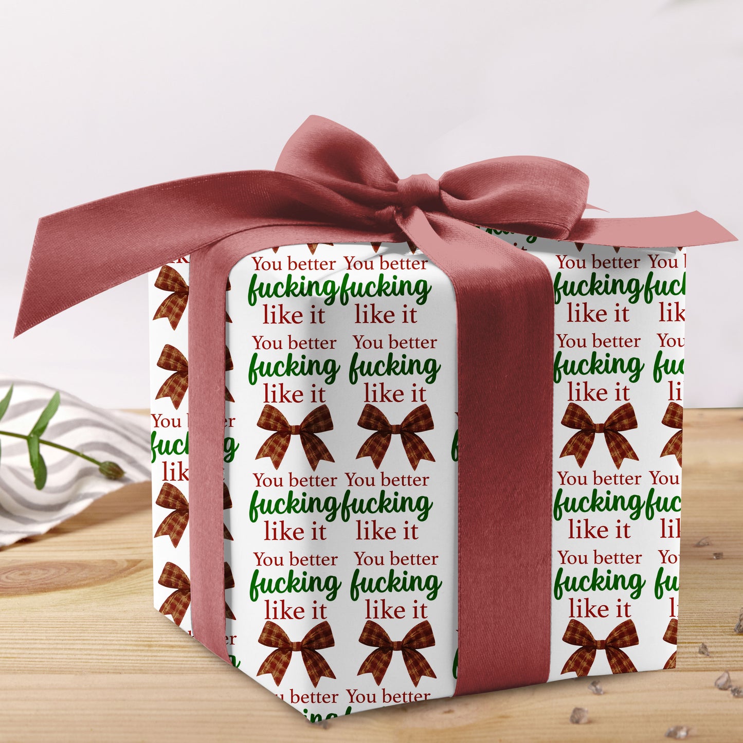 Funny Bow Wrapping Paper