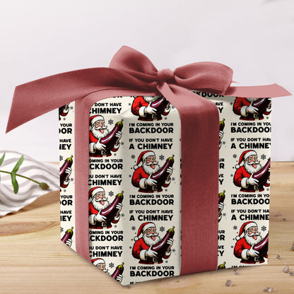 Funny Santa Adult Christmas Wrapping Paper