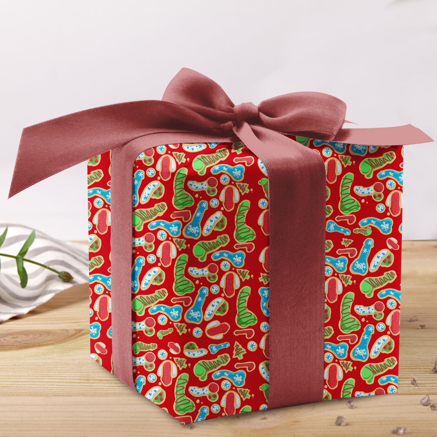 Funny Adult Christmas Wrapping Paper Roll