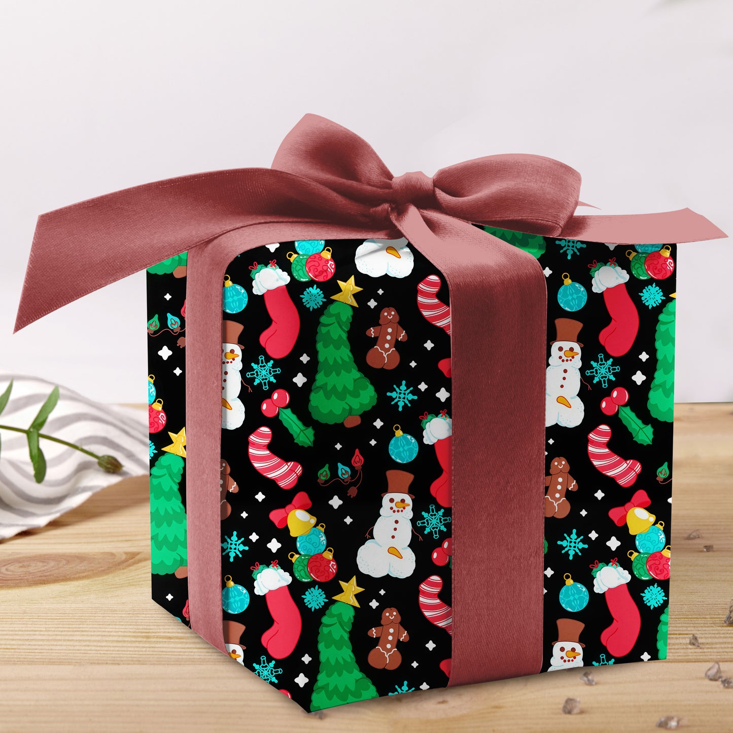 Rude Christmas Wrapping Paper for Adults