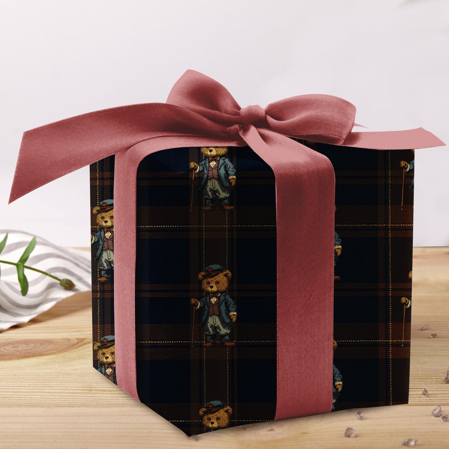 Teddy Xmas Gift Wrapping Paper