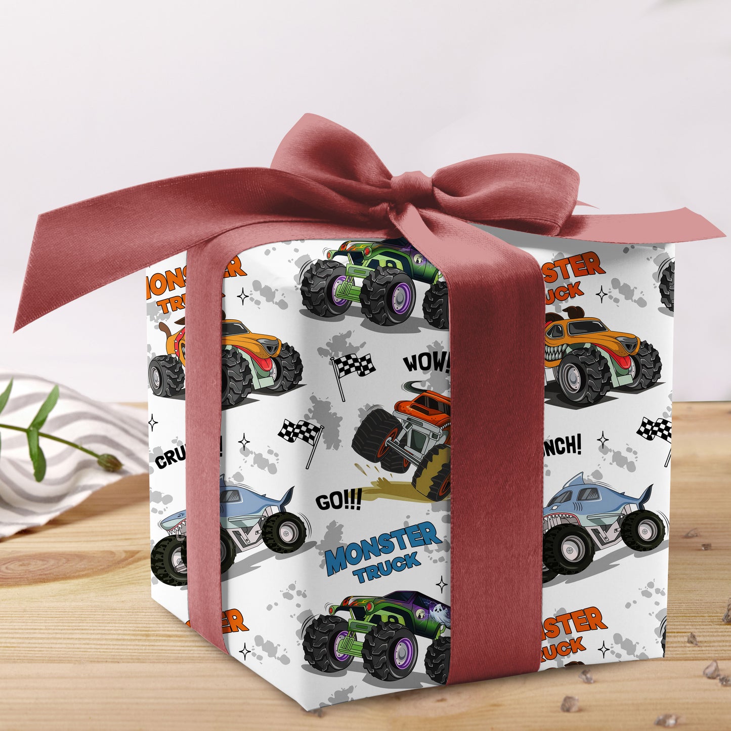 Monster Truck Wrapping Paper Birthday Gift