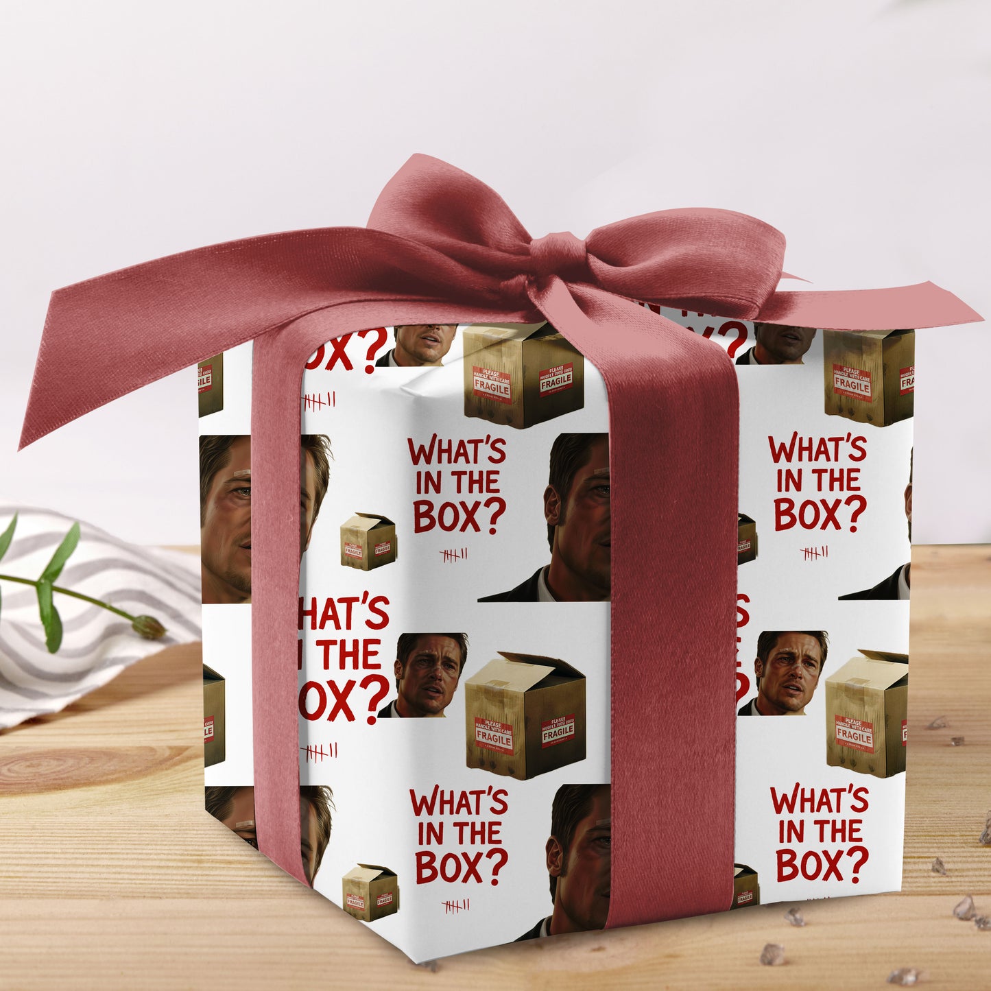What's In the Box Wrapping Paper Christmas Gift