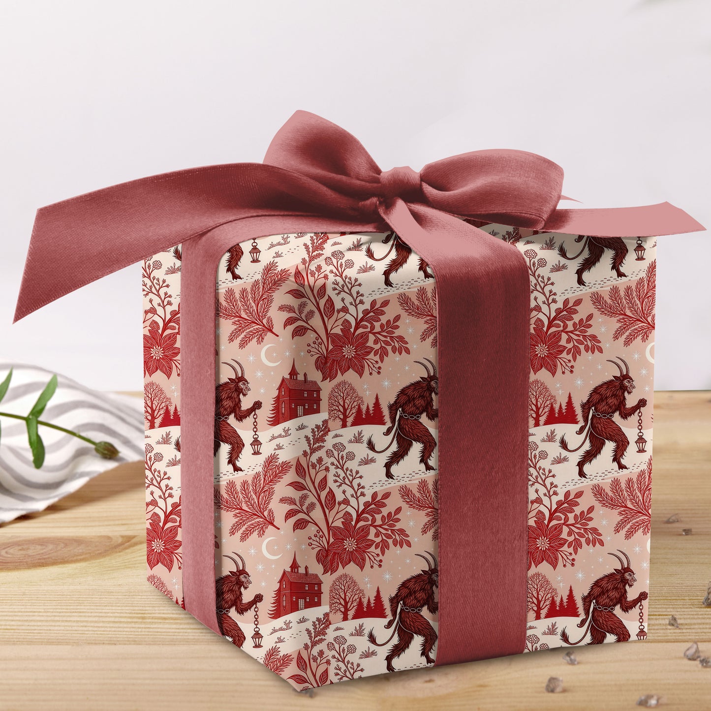 Gothic Krampus Wrapping Paper