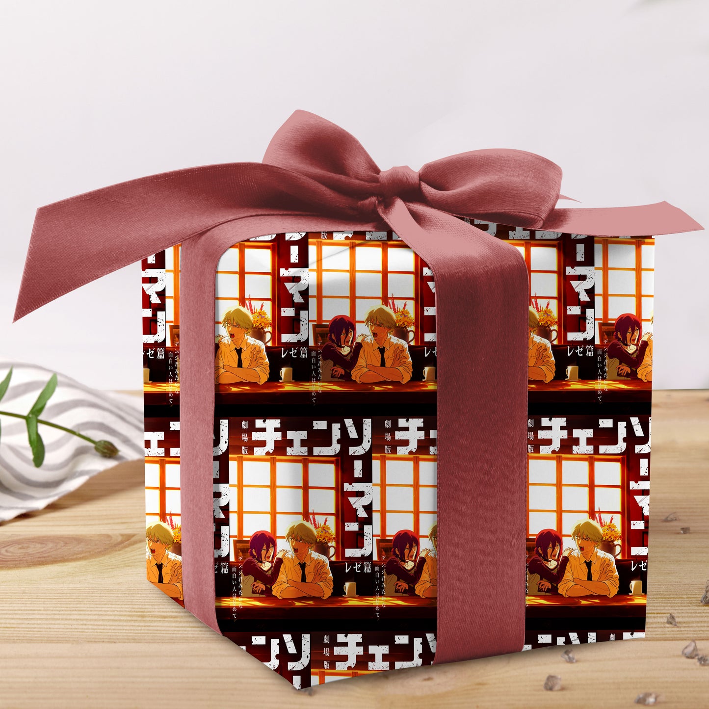 Chainsaw Man Xmas Wrapping Paper for Gifts