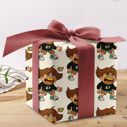 Funny Meme 67 Trend Wrapping Paper Gift Lovers