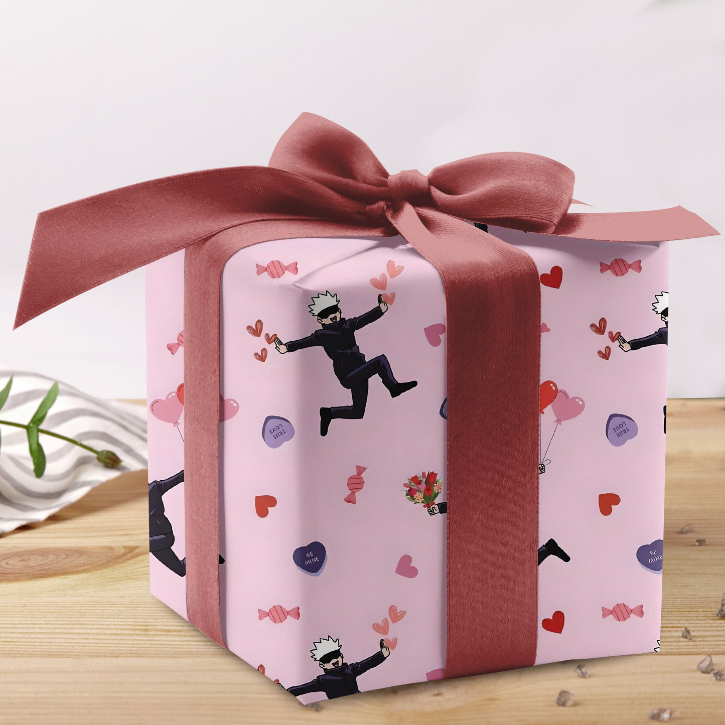 Gojo Satoru Valentine Wrapping Paper Jujutsu Kaisen Gift Paper