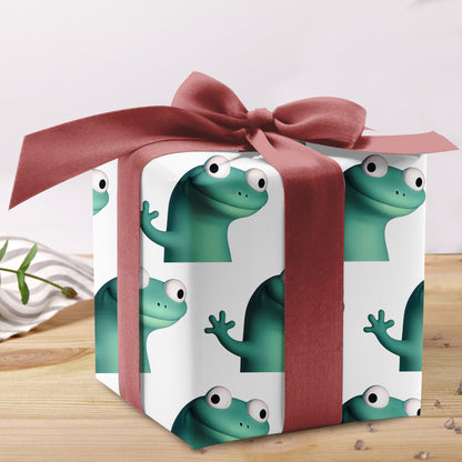 Lizard Meme Gift Wrap Funny Holiday Presents