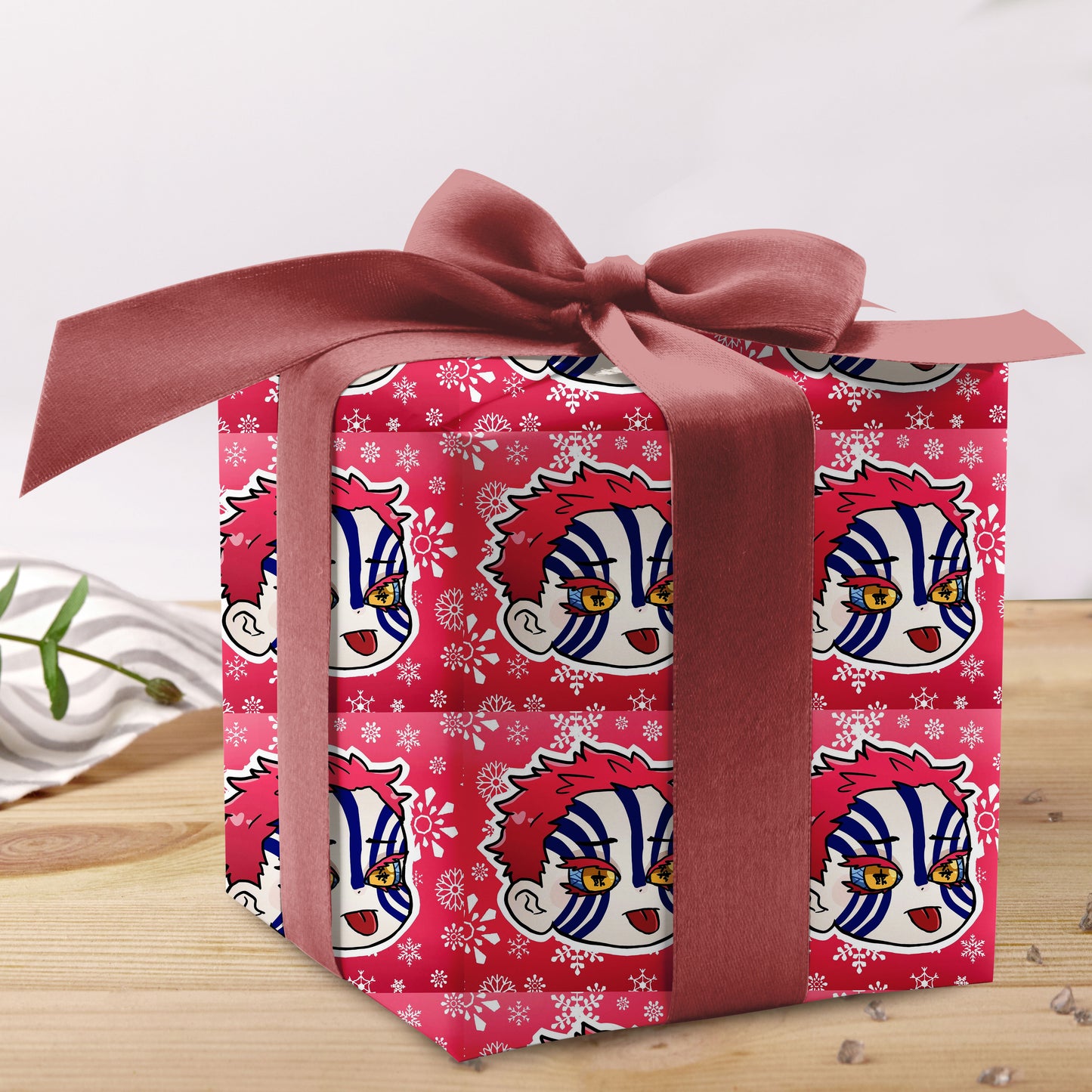 Akaza Demon Slayer Wrapping Paper