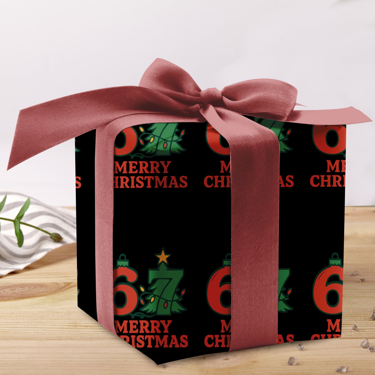 Merry Christmas 67 Years Old Wrapping Paper  Holiday Gift Wrap
