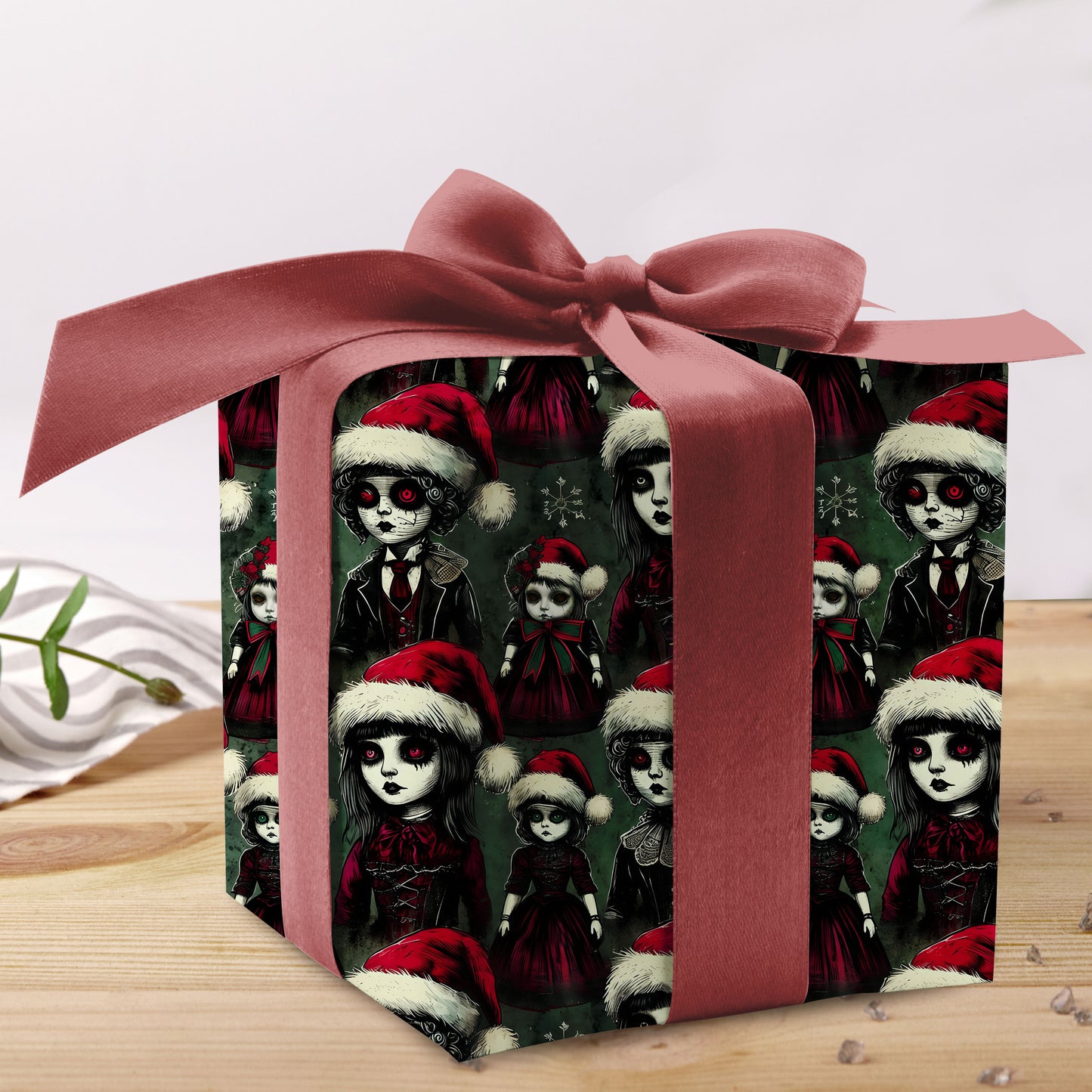Gothic Baby Santa Wrapping Paper