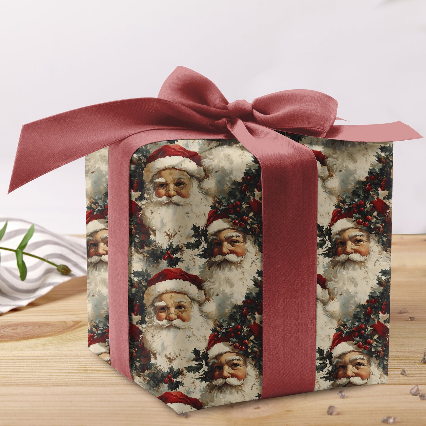 Vintage Santa Wrapping Paper