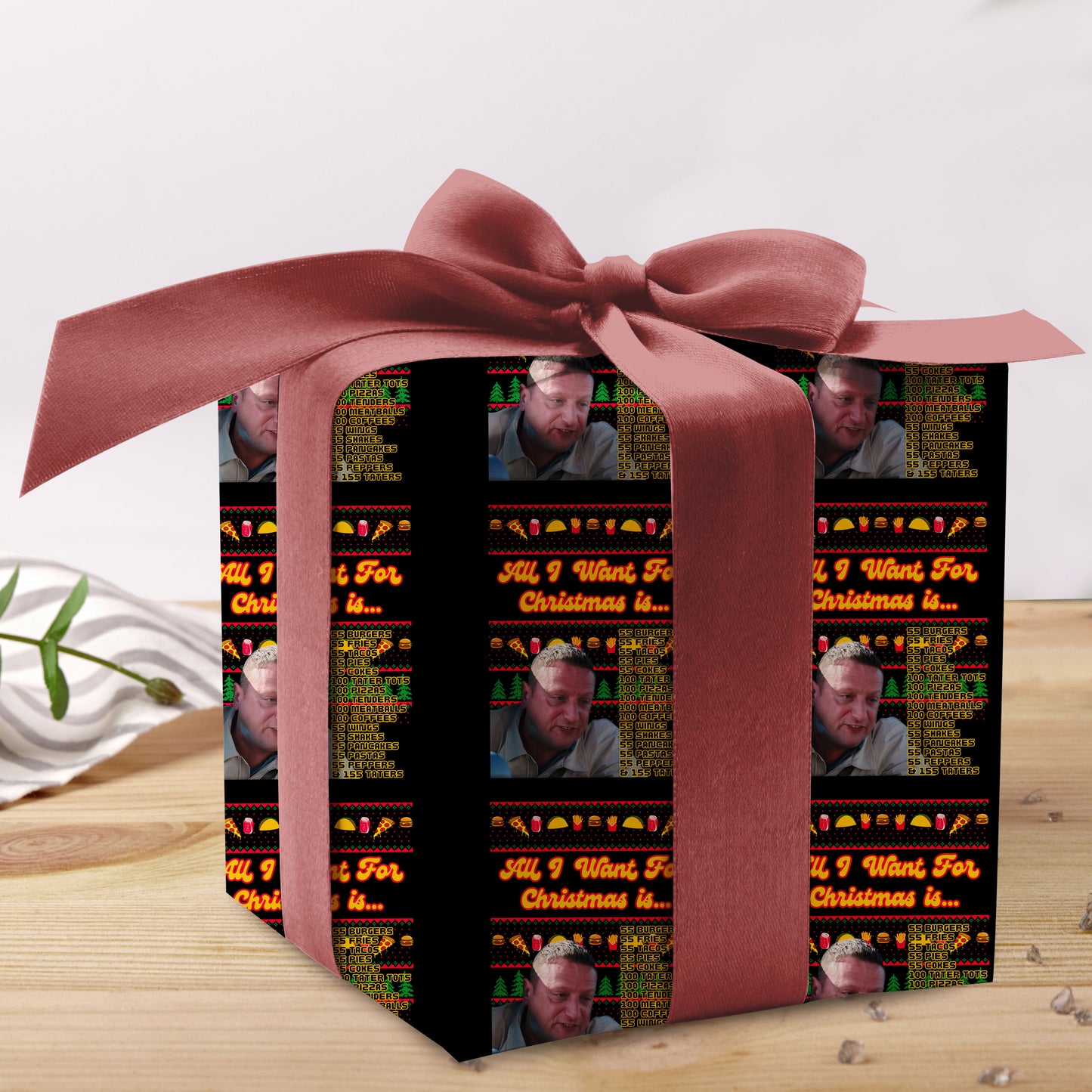 Crawler Beverages Wrapping Paper Funny Christmas Paper