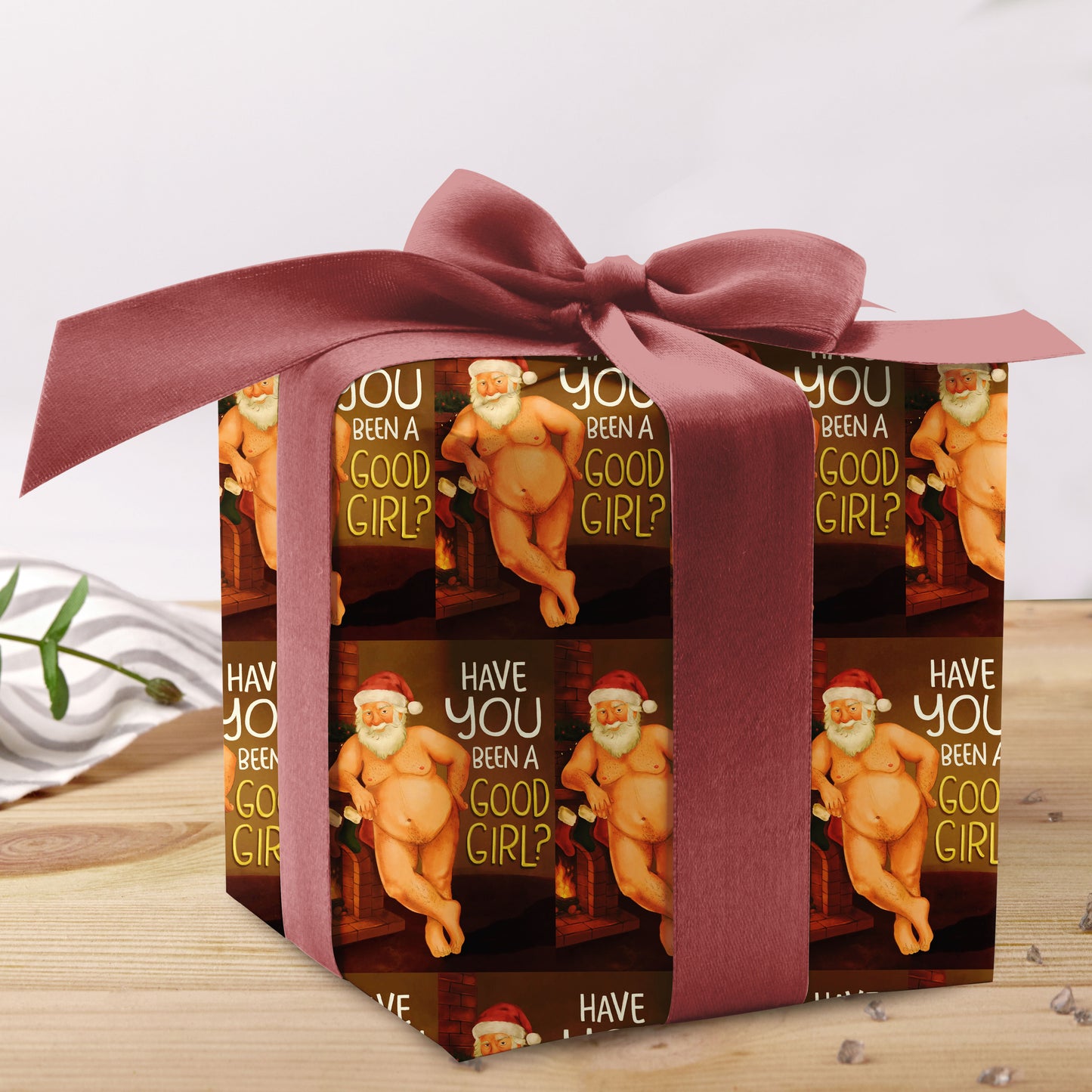 Santa Clause Have You Been A Good Girl Wrapping Paper