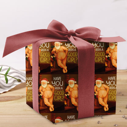 Santa Clause Have You Been A Good Girl Wrapping Paper
