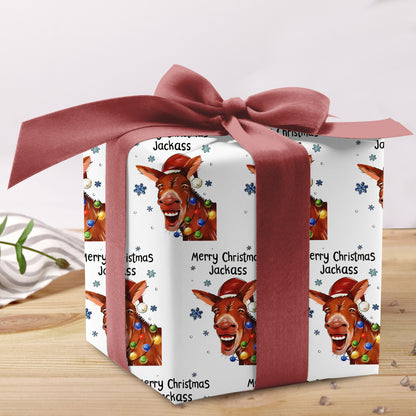 Merry Christmas Reindeer Christmas Wrapping Paper Roll