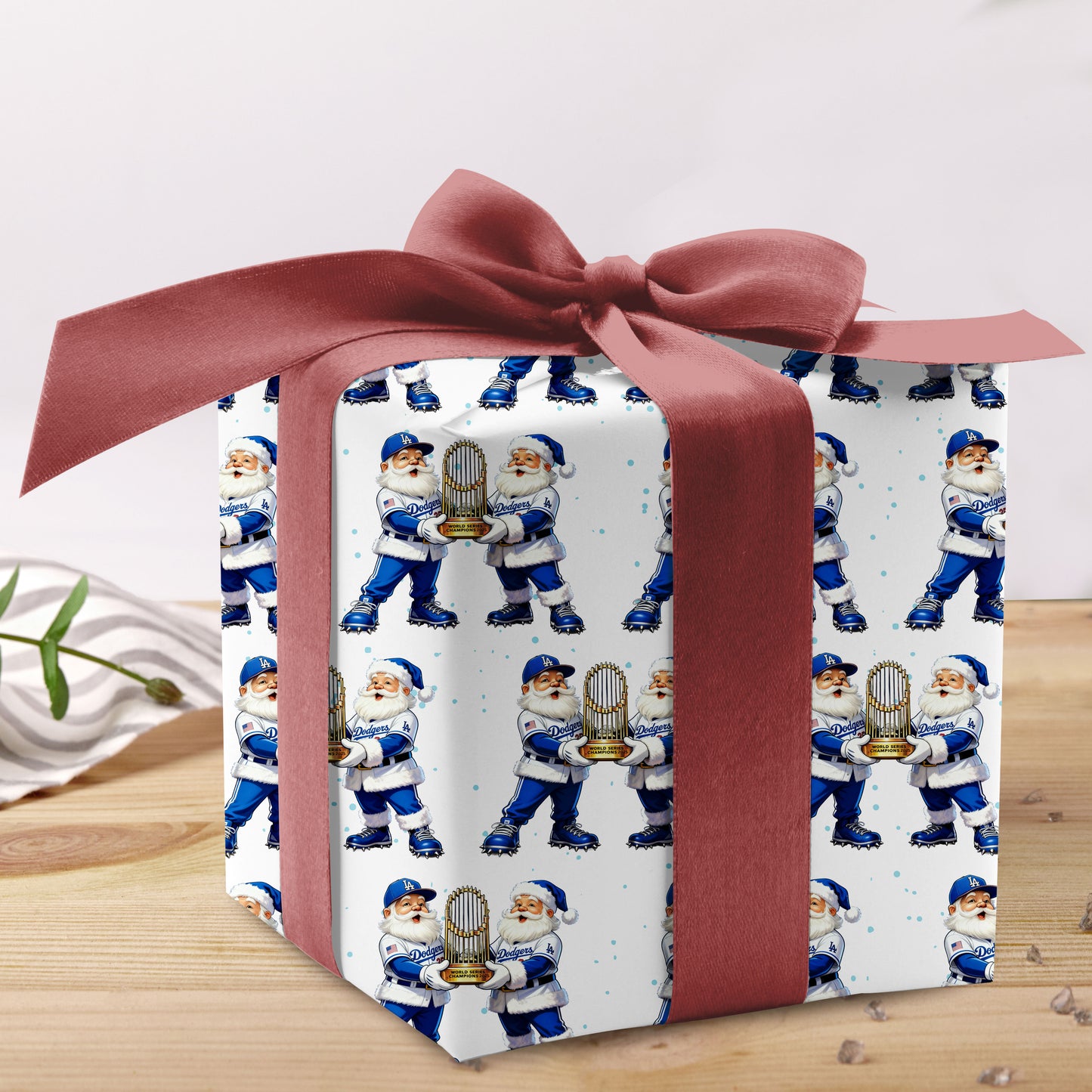 Baseball Christmas Wrapping Paper