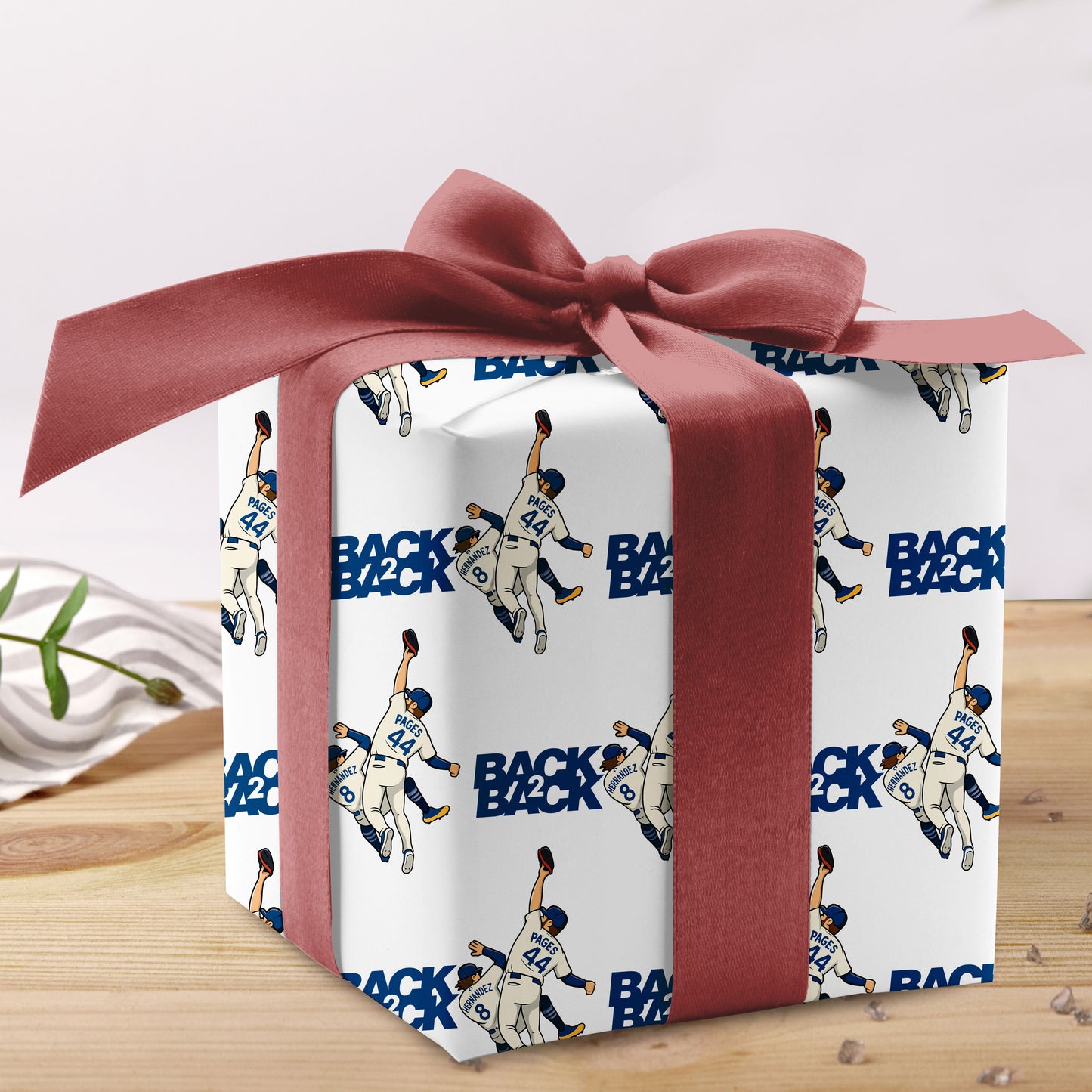 Baseball Christmas Wrapping Paper