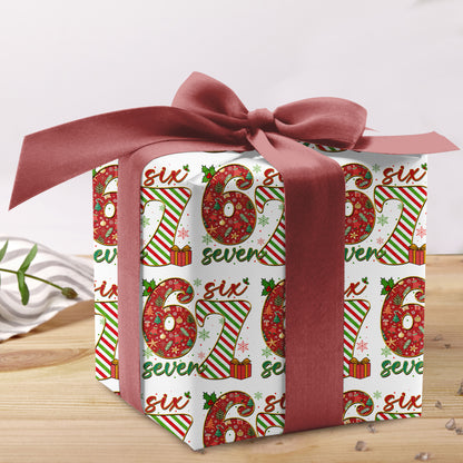 67 Six Seven Christmas Wrapping Paper