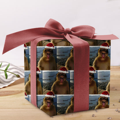 Monkey Santa Wrapping Paper