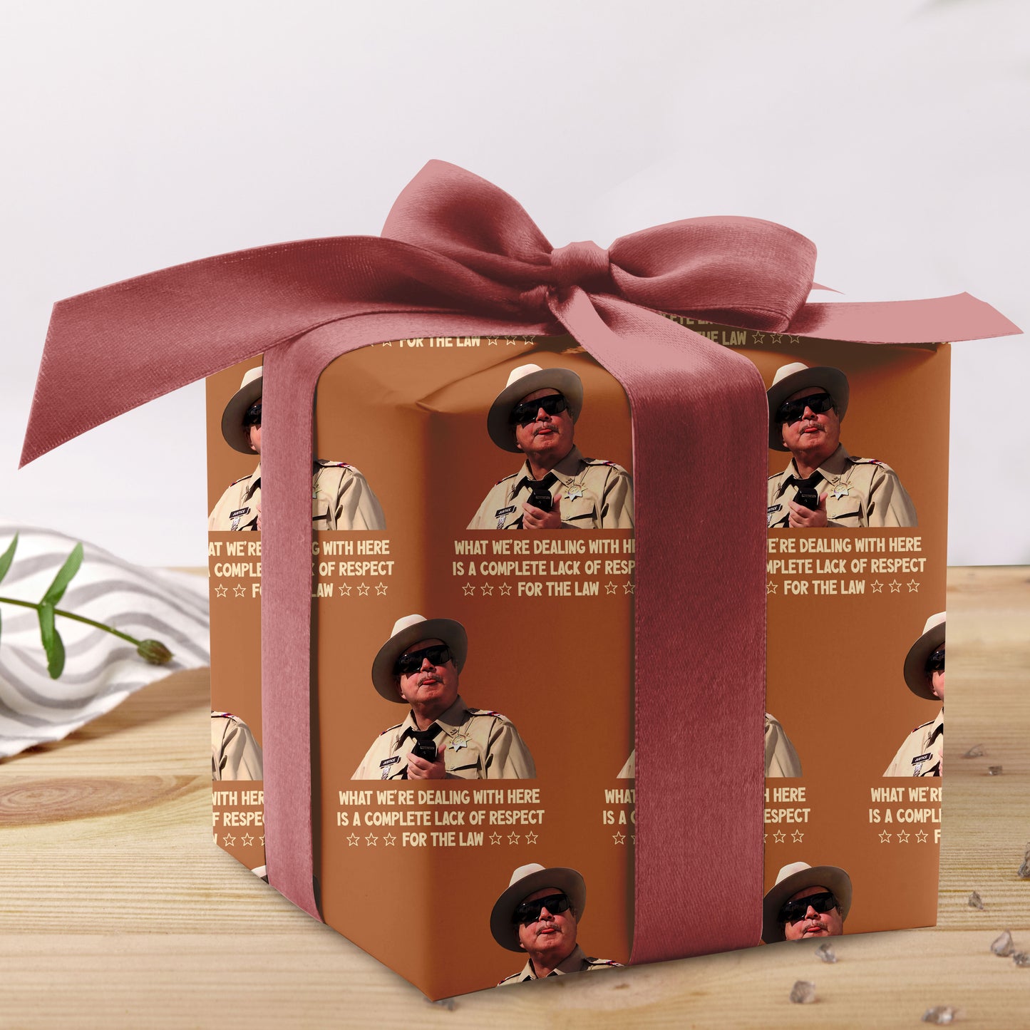 The Bandit Buford T Justice Wrapping Paper Chistmas Gift