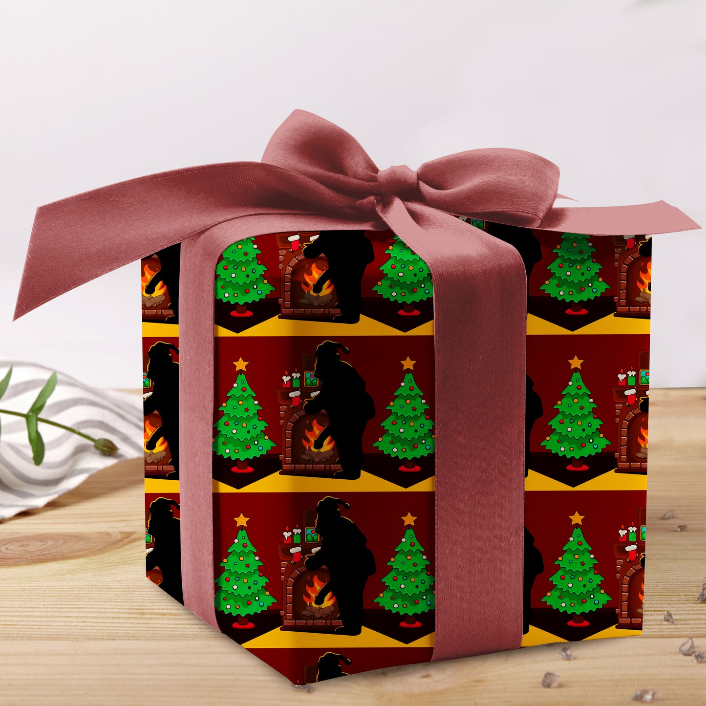 Funny Santa Adult Xmas Holiday Wrapping Paper