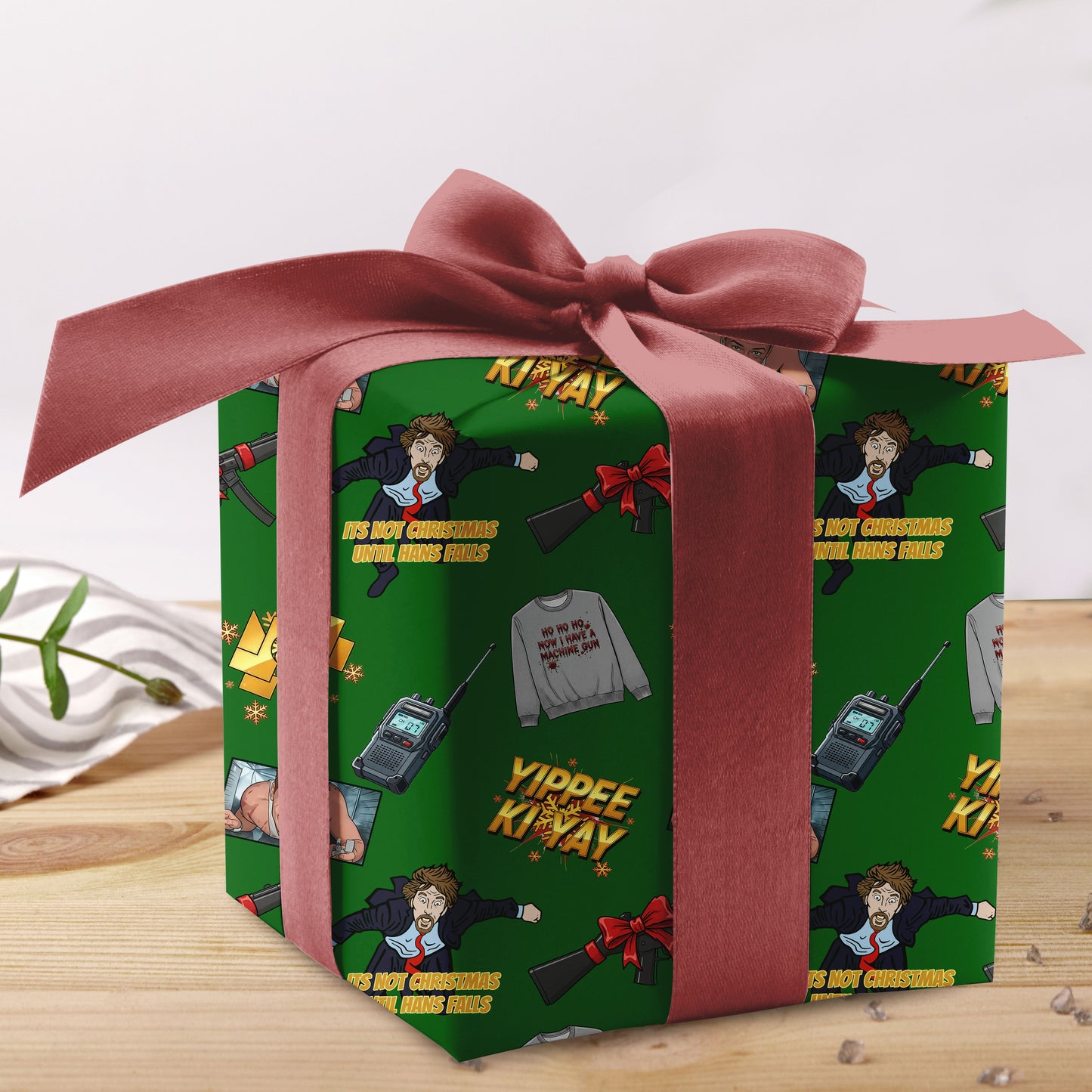 Yippee-ki-yay? ?Die Hard Wrapping Paper Christmas Gift