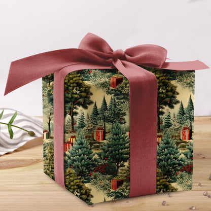 Vintage Christmas Tree Wrapping Paper