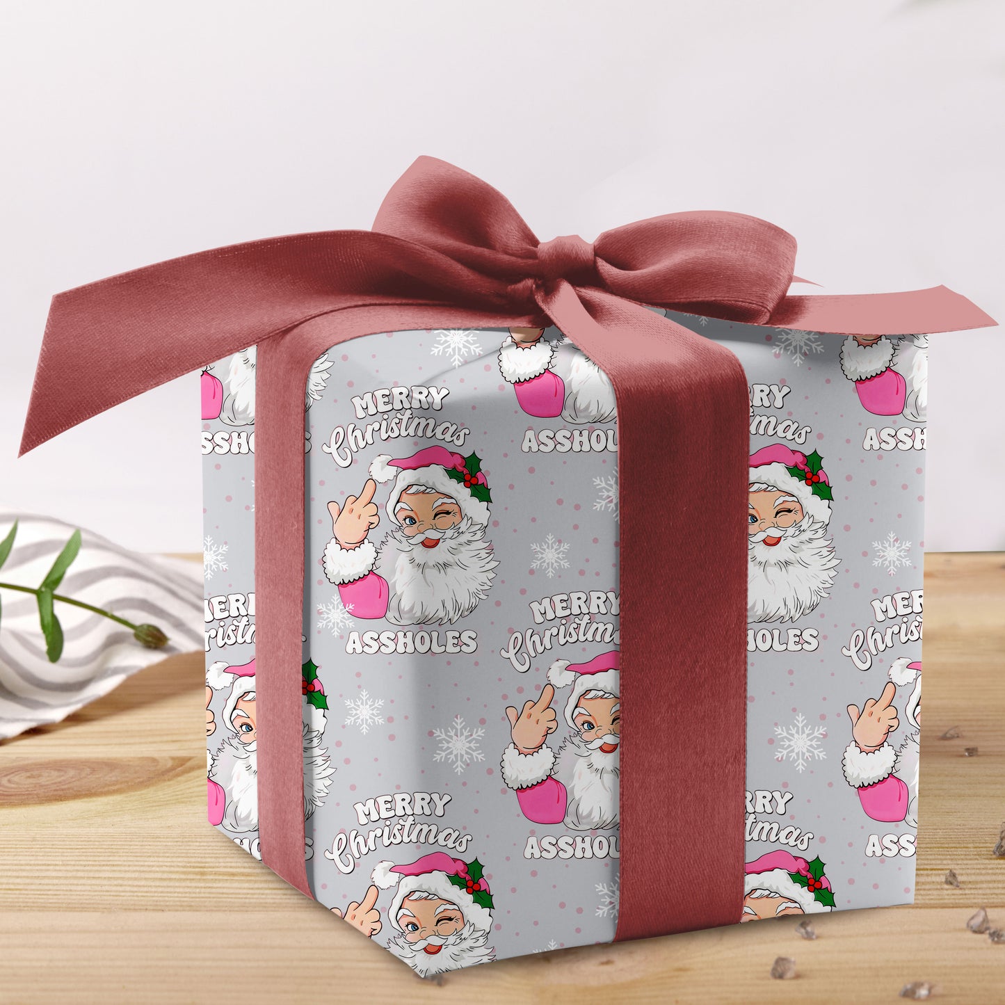 Santa Adult Christmas Wrapping Paper Roll